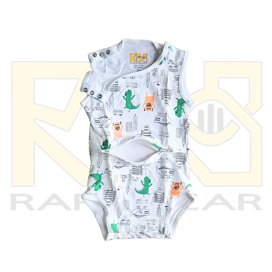 Liam Dinosaur OneEase Signature Onesie – detail view