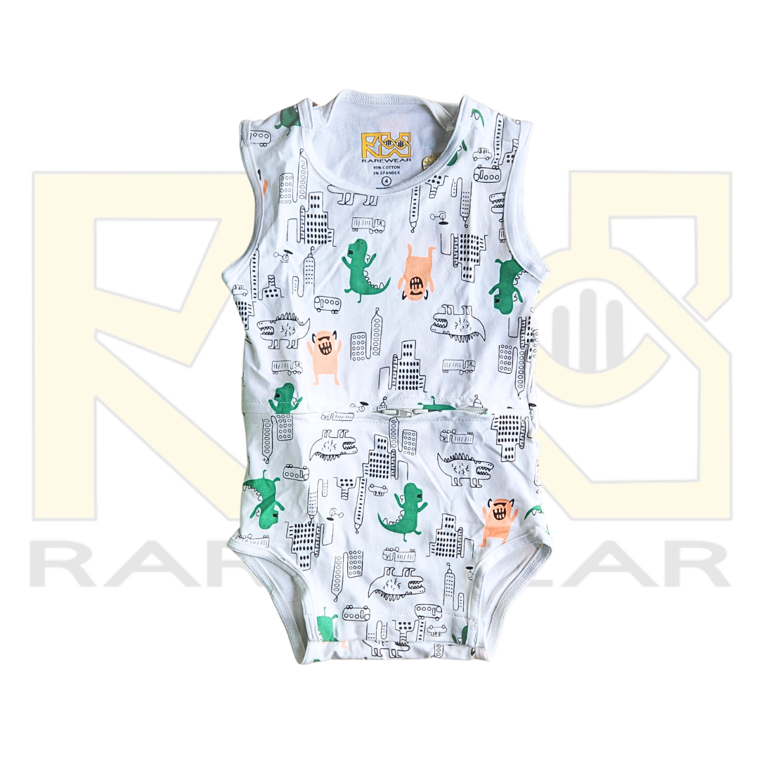 Liam Dinosaur OneEase Signature Onesie – back view