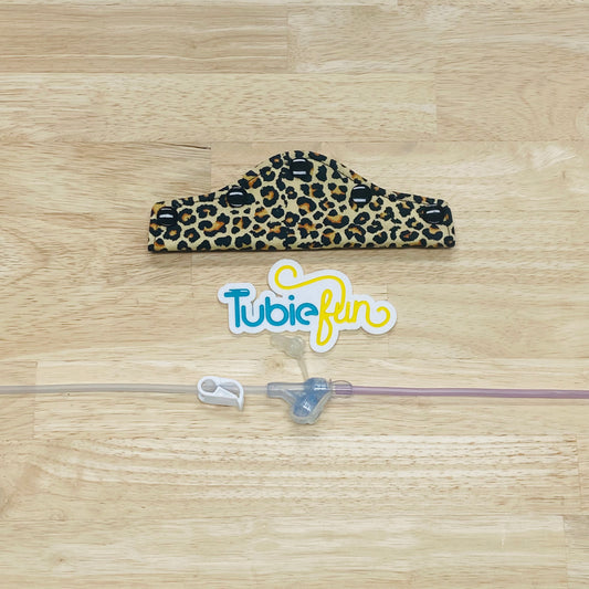 Feeding Tube Connection Cover - Leopard Print