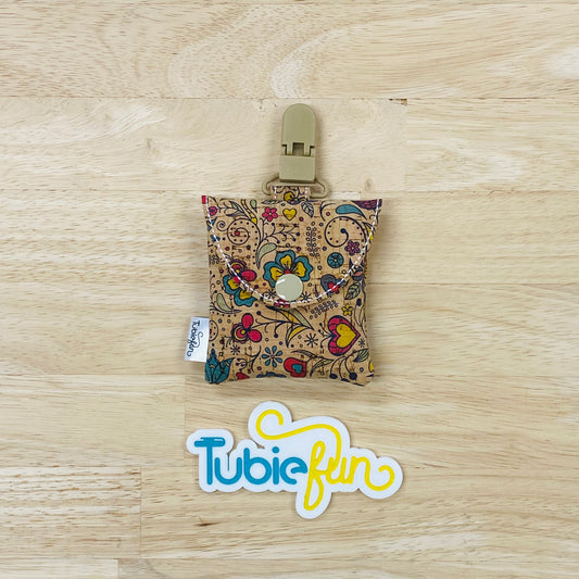 Tubing Pouch - Flowers on Cork