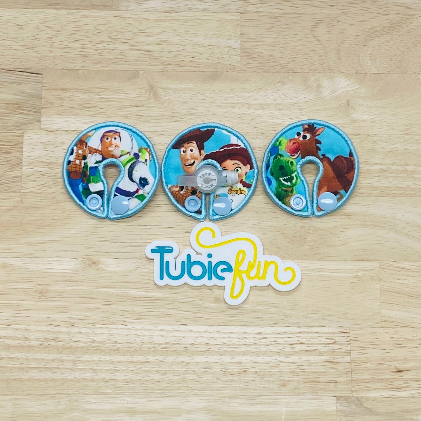 G-Tube Button Pad Cover - Toy Characters