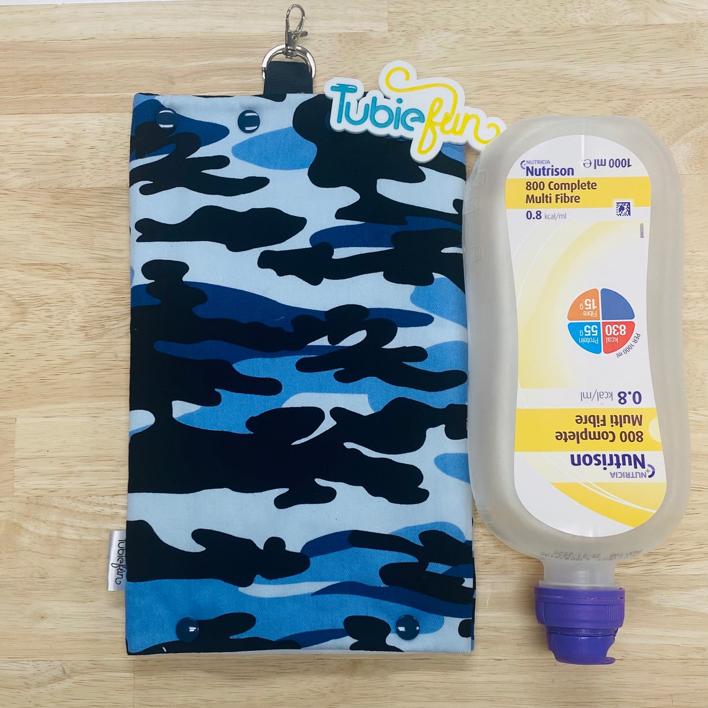 Insulated Milk Bag Suitable for 1L Flocare Bottle - Blue Camo