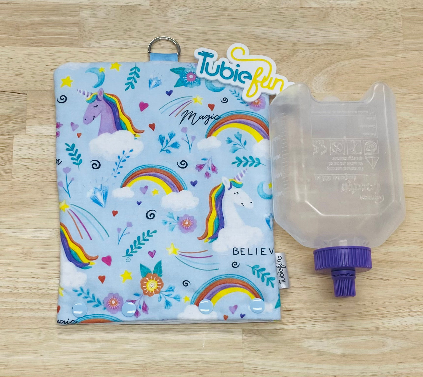 Insulated Milk Bag Suitable for 500ml Flocare Bottle in - Unicorns and Rainbows