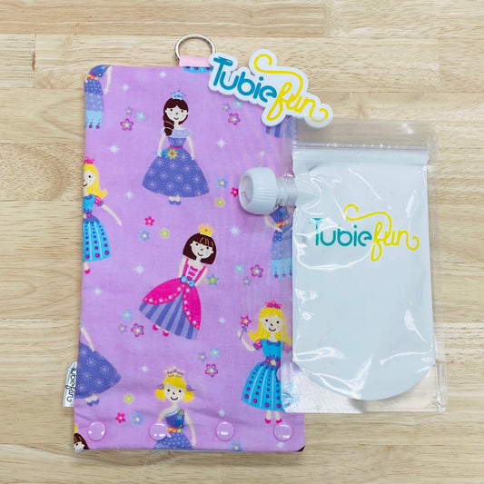 Insulated Milk Bag Suitable for Tubie Fun 500ml Reusable Pouches - Princesses