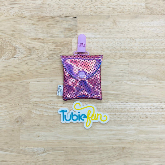 Tubing Pouch - Holographic Pink Scales