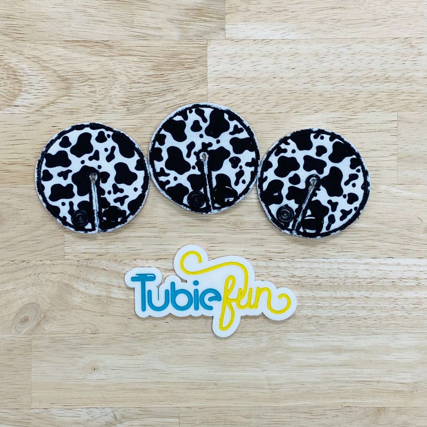 Chait Button Pad Covers - Cow Print