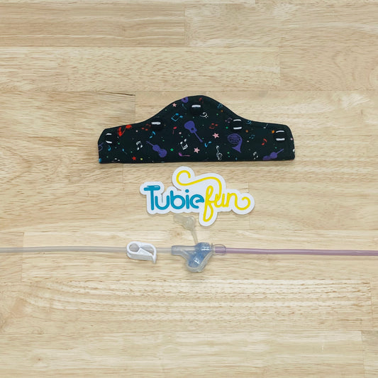 Feeding Tube Connection Cover - Musical Instruments and Notes