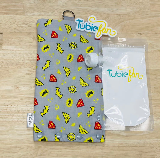 Insulated Milk Bag Suitable for Tubie Fun 500ml Reusable Pouches - Hero Symbols