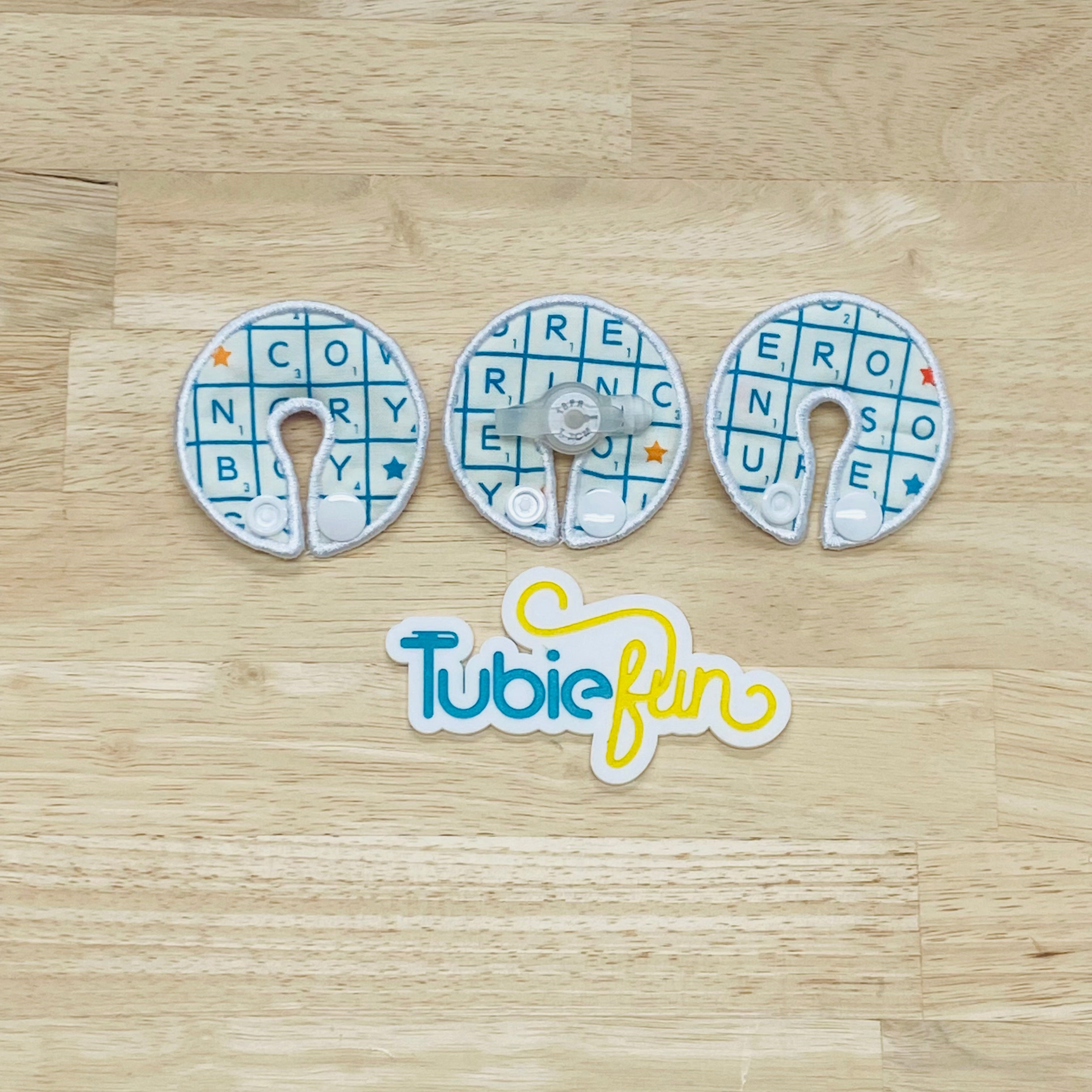 G-Tube Button Pad Cover - Scrabble Tiles – Tubie Fun
