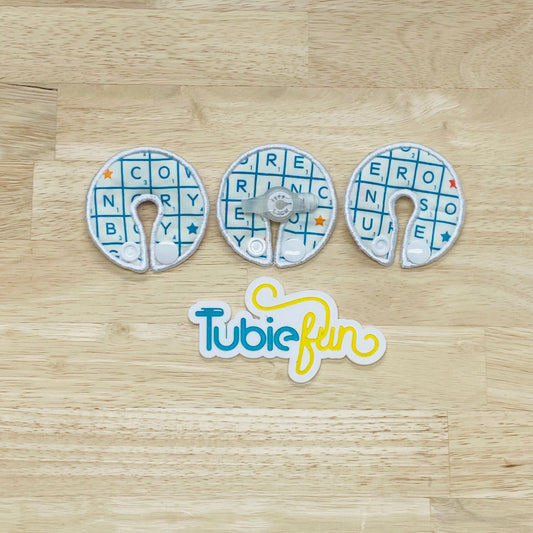 G-Tube Button Pad Cover - Scrabble Tiles