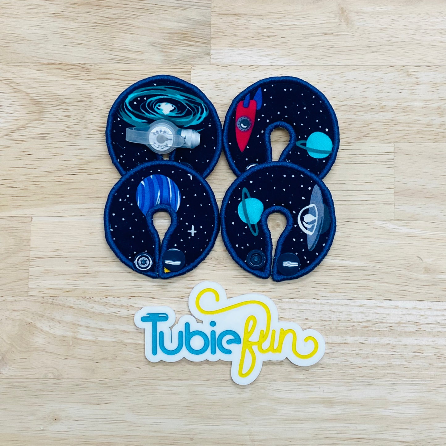 G-Tube Button Pad Cover - Space Objects