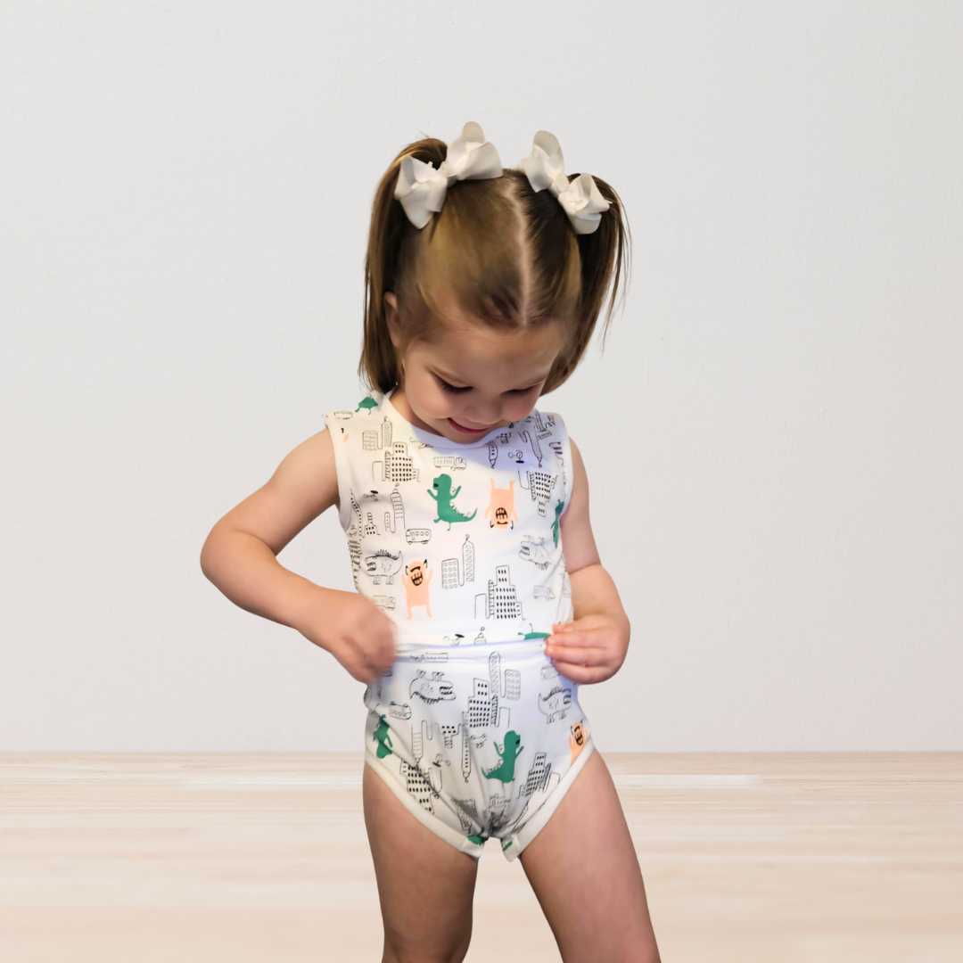 Liam Dinosaur OneEase Signature Onesie – lifestyle
