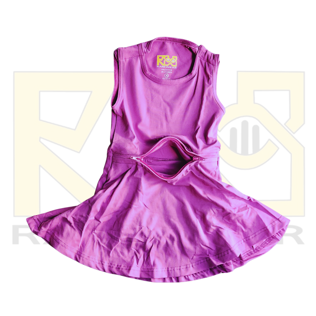 Hannah Purple OneEase Adaptive Dress – front view