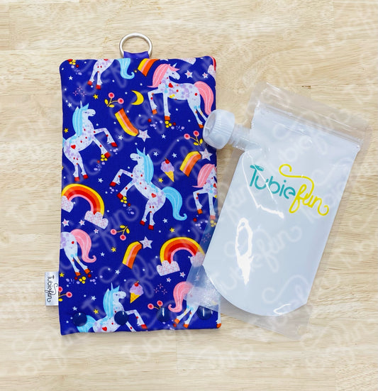Insulated Milk Bag Suitable for OLD Z & Co Reusable Pouches - Unicorns