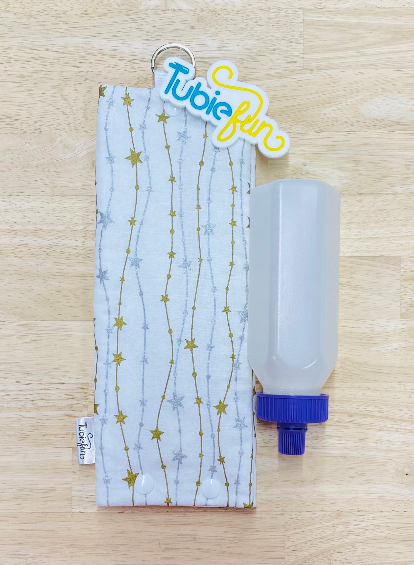 Insulated Milk Bag Suitable for 250ml Bottle in - Gold and Silver Stars