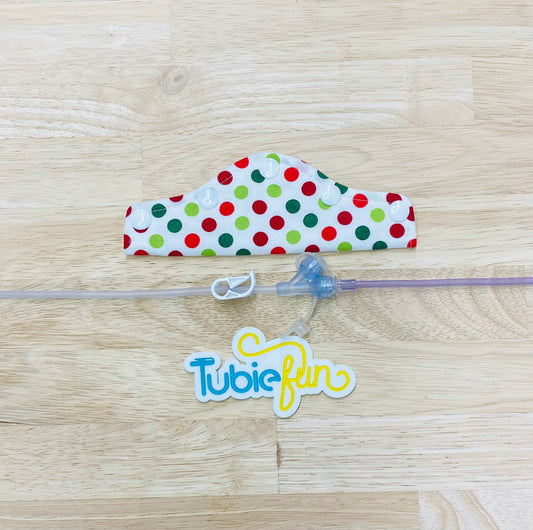 Feeding Tube Connection Cover - Red and Green Dots