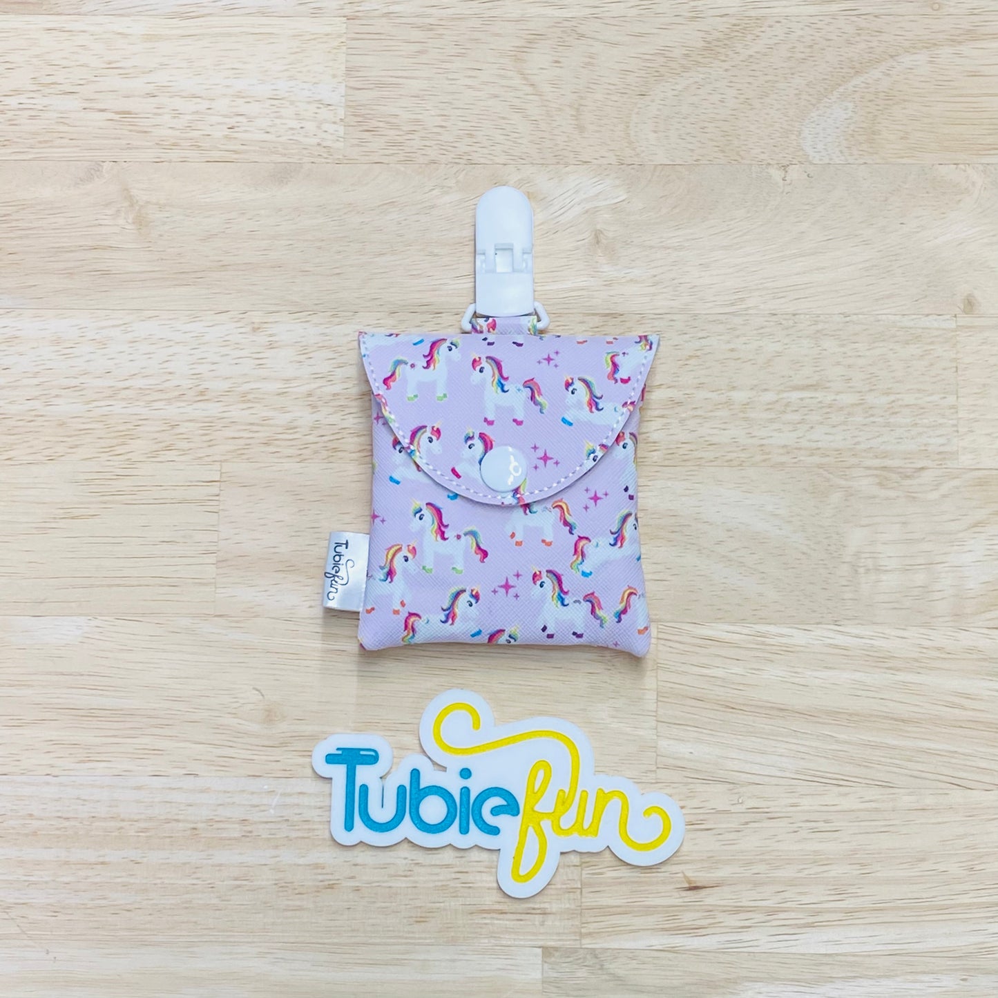 Tubing Pouch - Unicorns on Pink