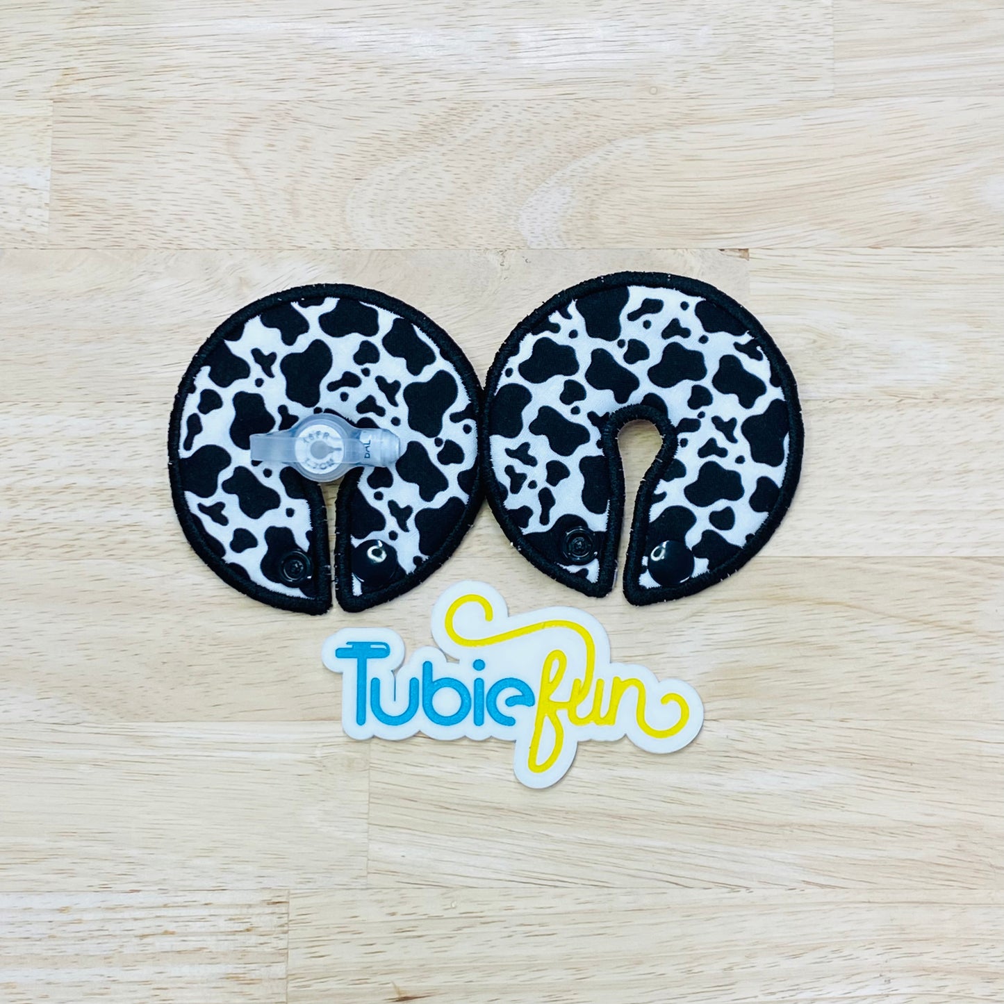 G-Tube Button Pad Cover Large - Cow Print