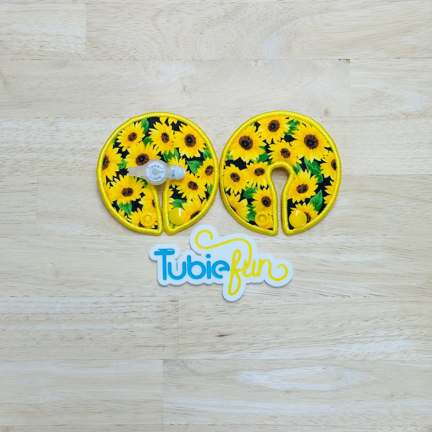 G-Tube Button Pad Cover Large - Sunflowers