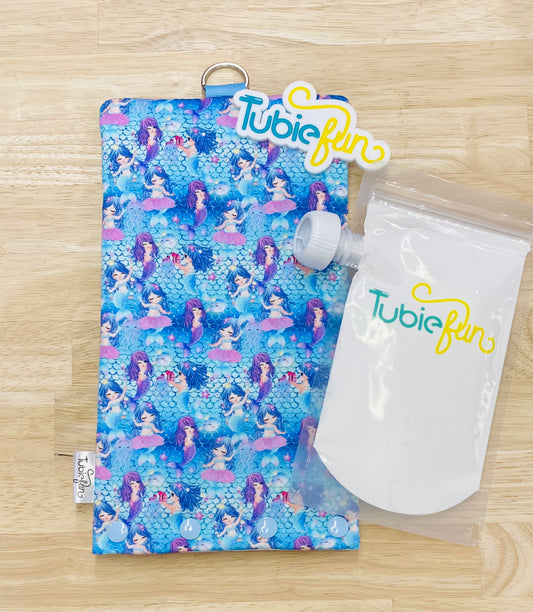 NEW Insulated Milk Bag Suitable for Tubie Fun 500ml Reusable Pouches - Mermaids
