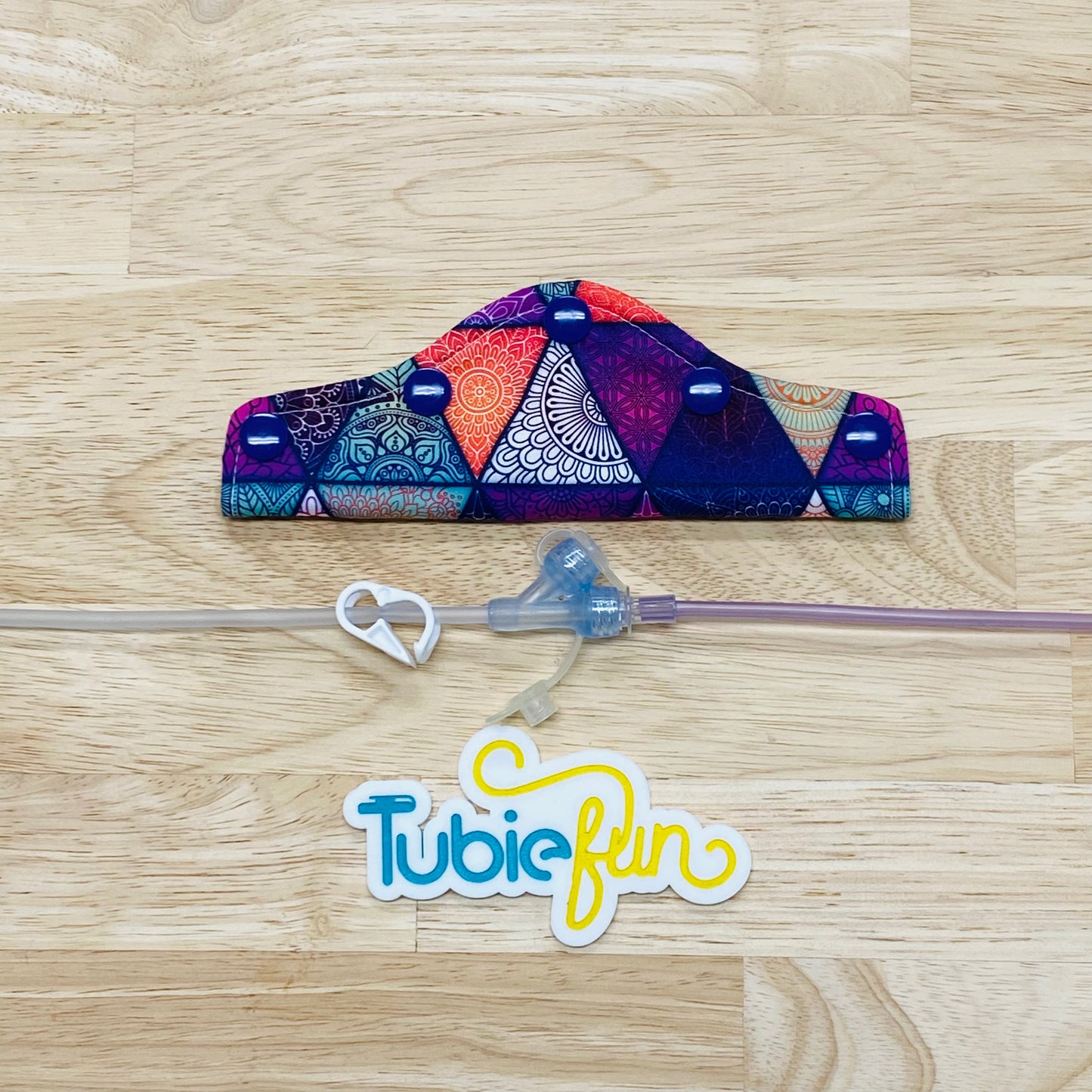 Feeding Tube Connection Cover - Mandala Triangles
