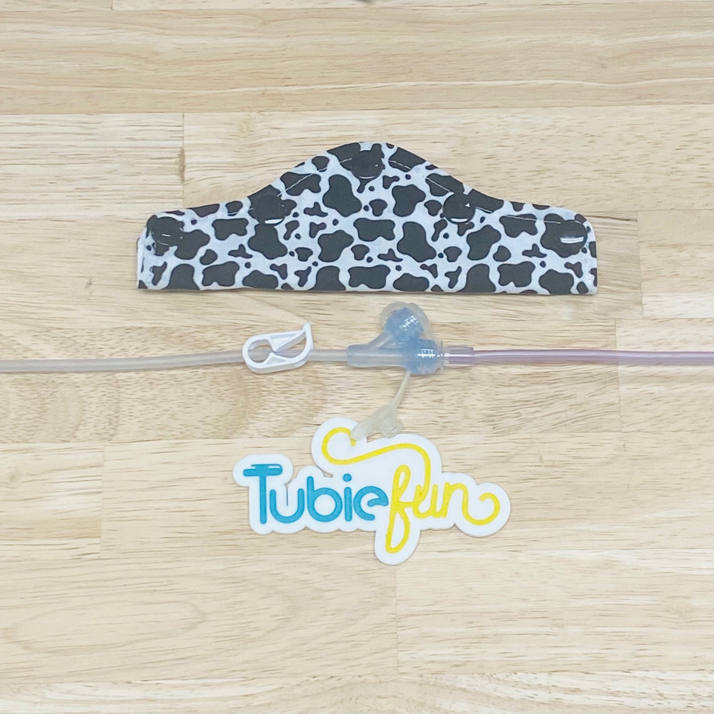 Feeding Tube Connection Cover - Cow Print
