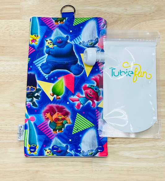 Insulated Milk Bag Suitable for Tubie Fun 500ml Reusable Pouches - Dancing Characters