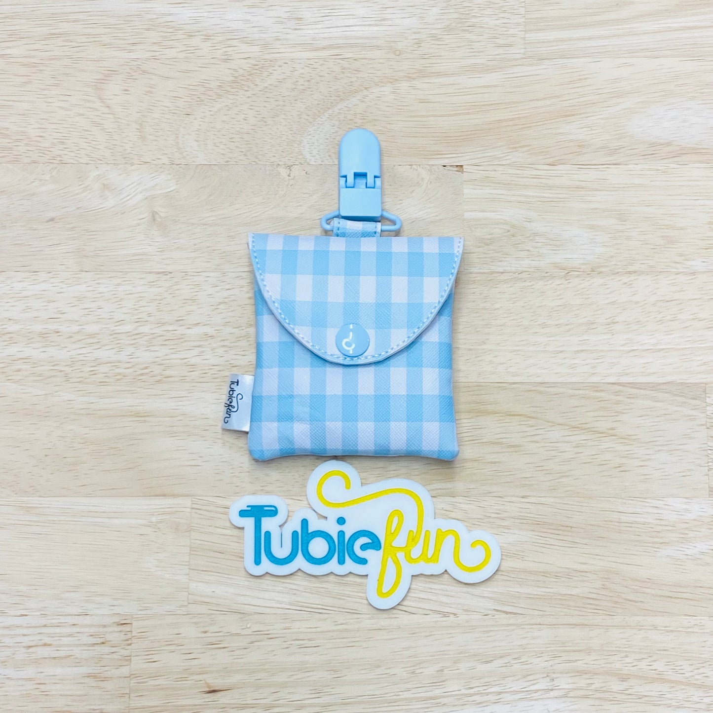 Tubing Pouch - Blue Gingham