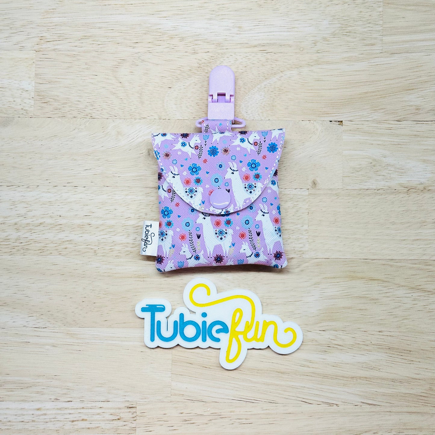 Tubing Pouch - Llamas on Pink