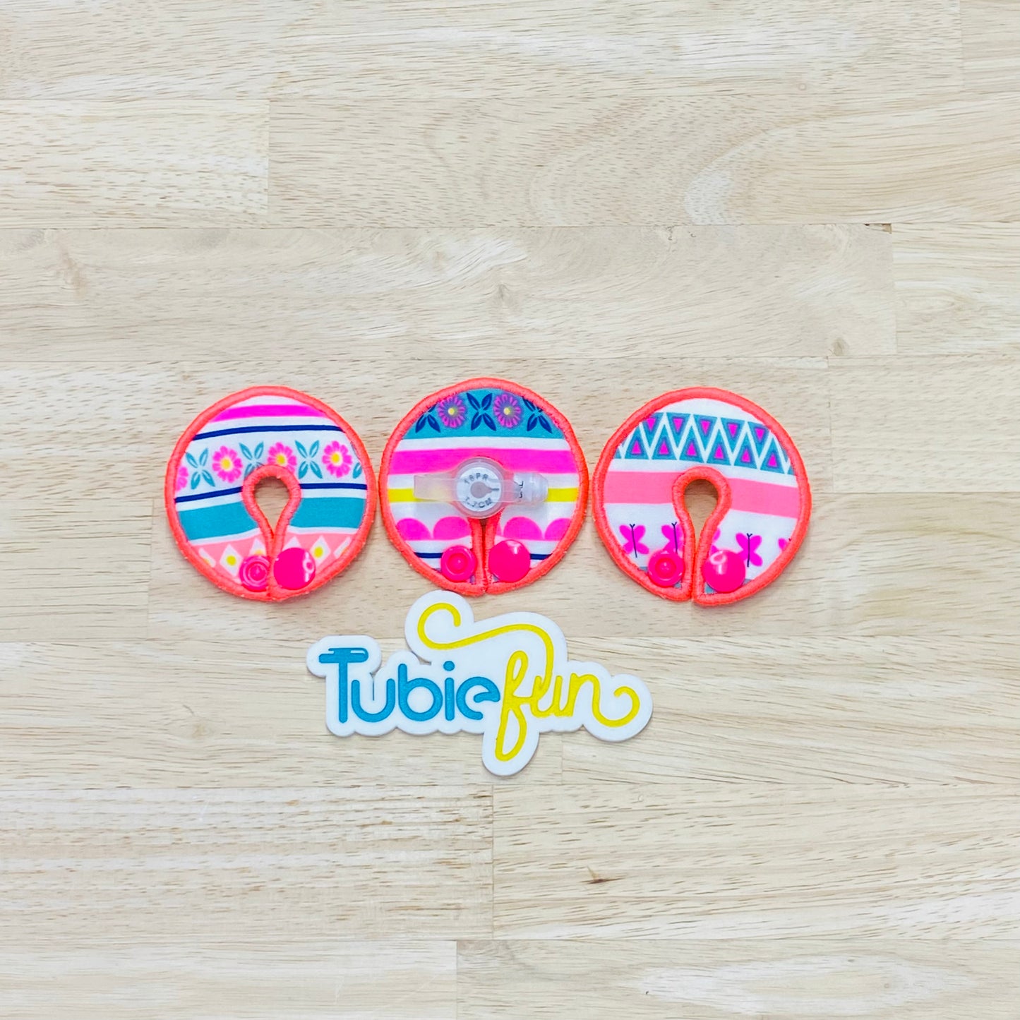 G-Tube Button Pad Cover - Bright Girl