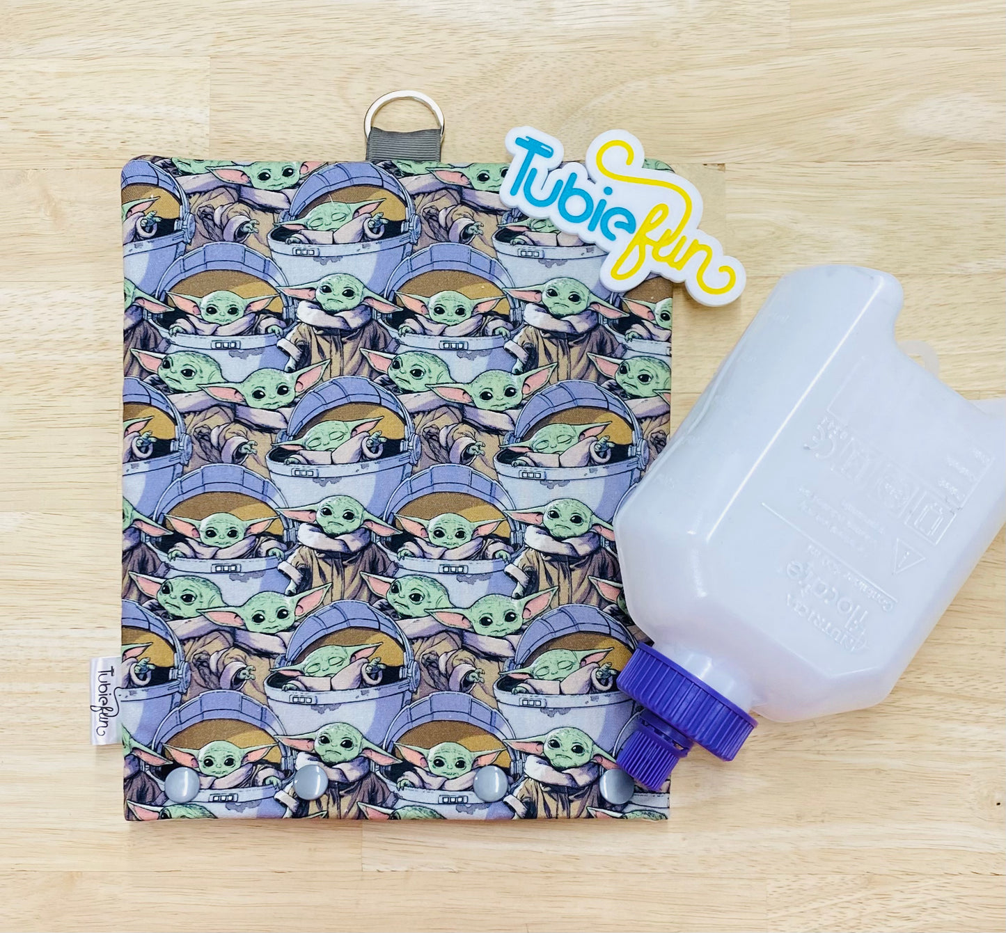 Insulated Milk Bag Suitable for 500ml Flocare Bottle in - Busy Baby Alien on Grey
