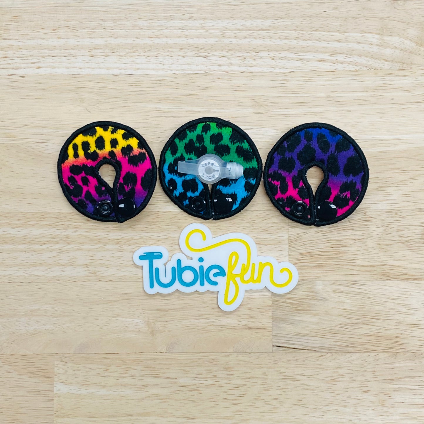 G-Tube Button Pad Cover - Coloured Leopard Print