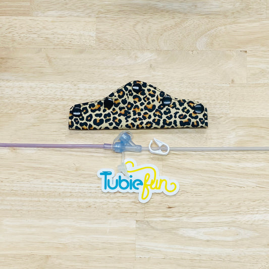 Feeding Tube Connection Cover - Leopard Print