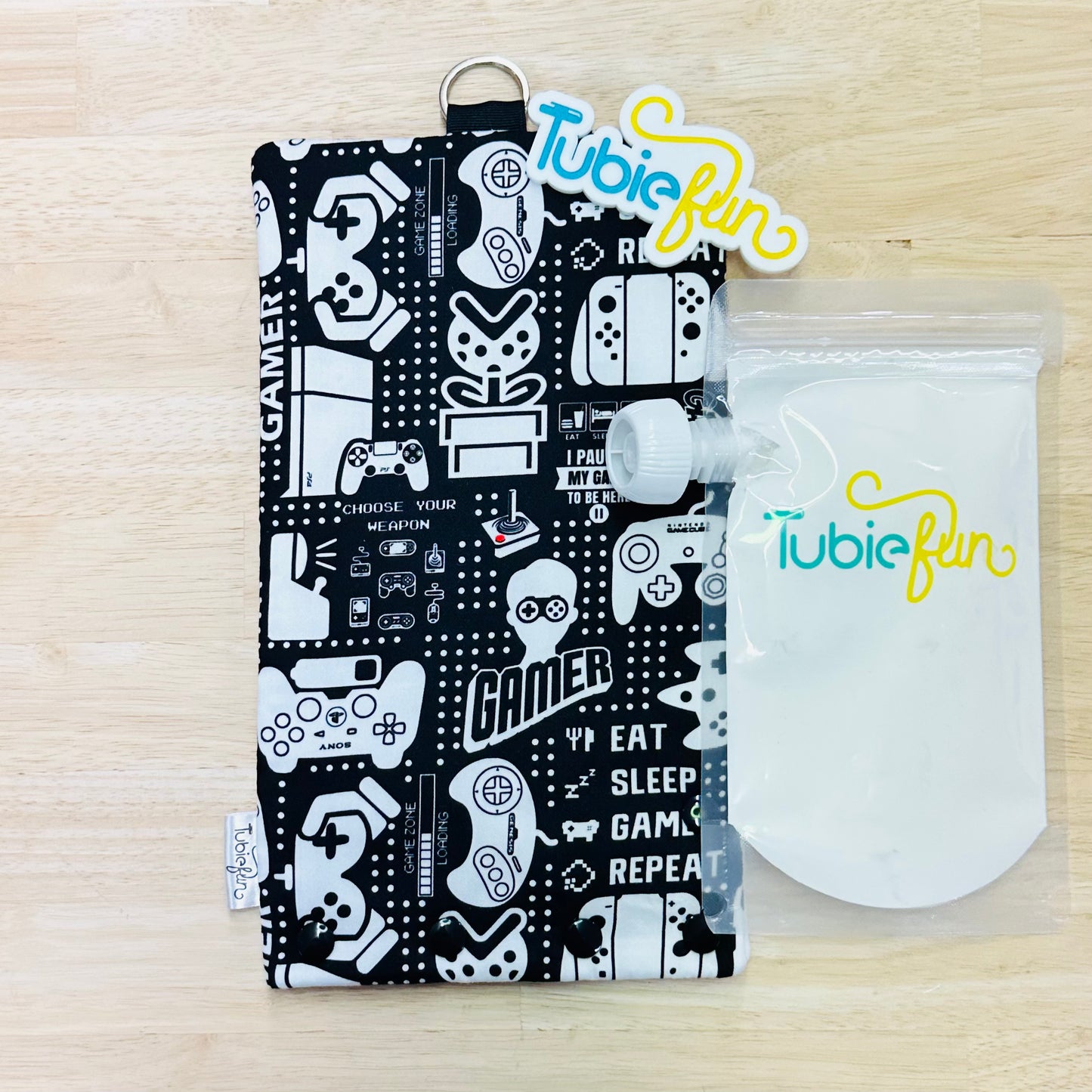 NEW Insulated Milk Bag Suitable for Tubie Fun 500ml Reusable Pouches - Gamer