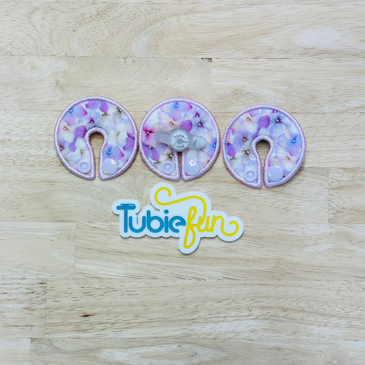 G-Tube Button Pad Cover -  Watercolour Flowers