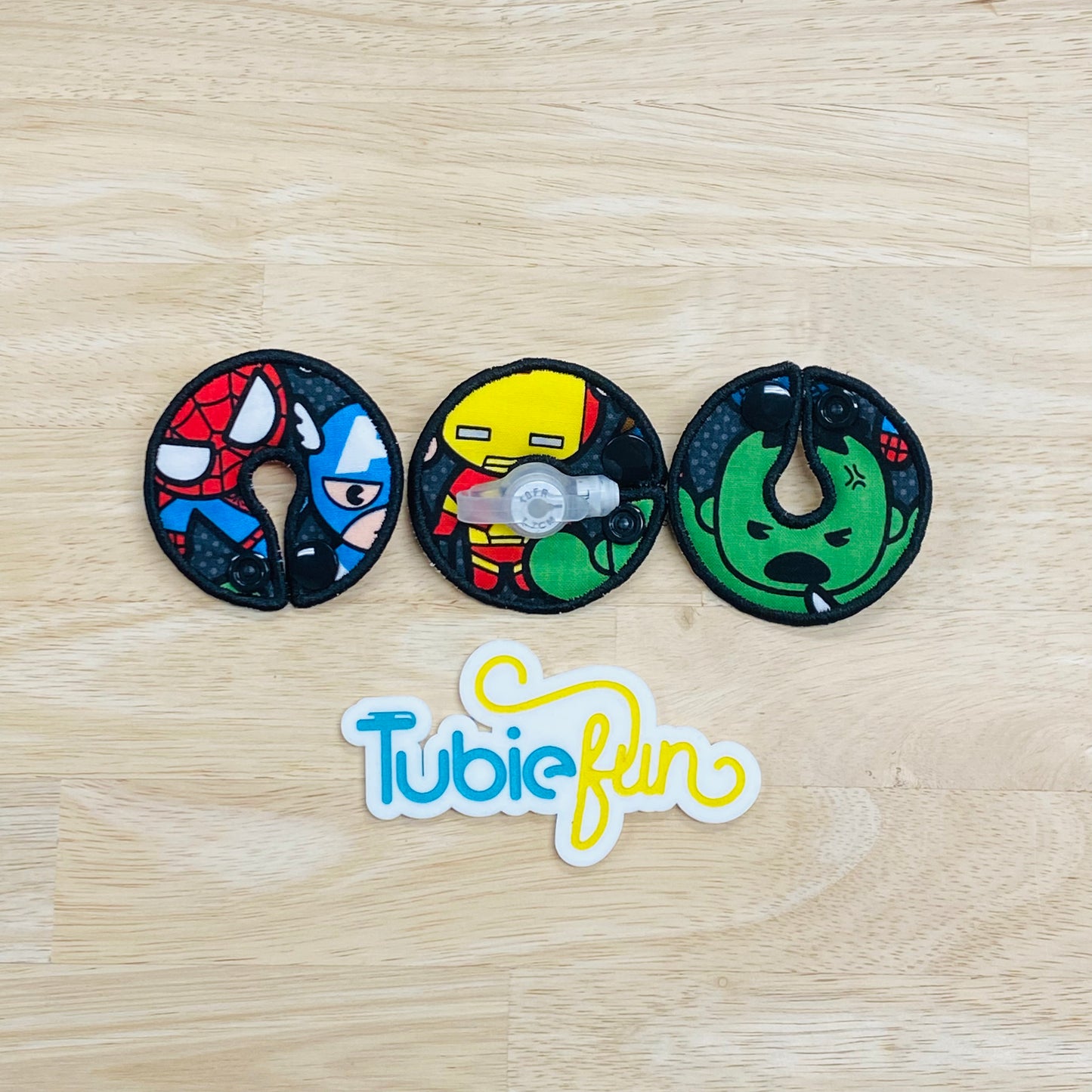 G-Tube Button Pad Cover - Hero Faces