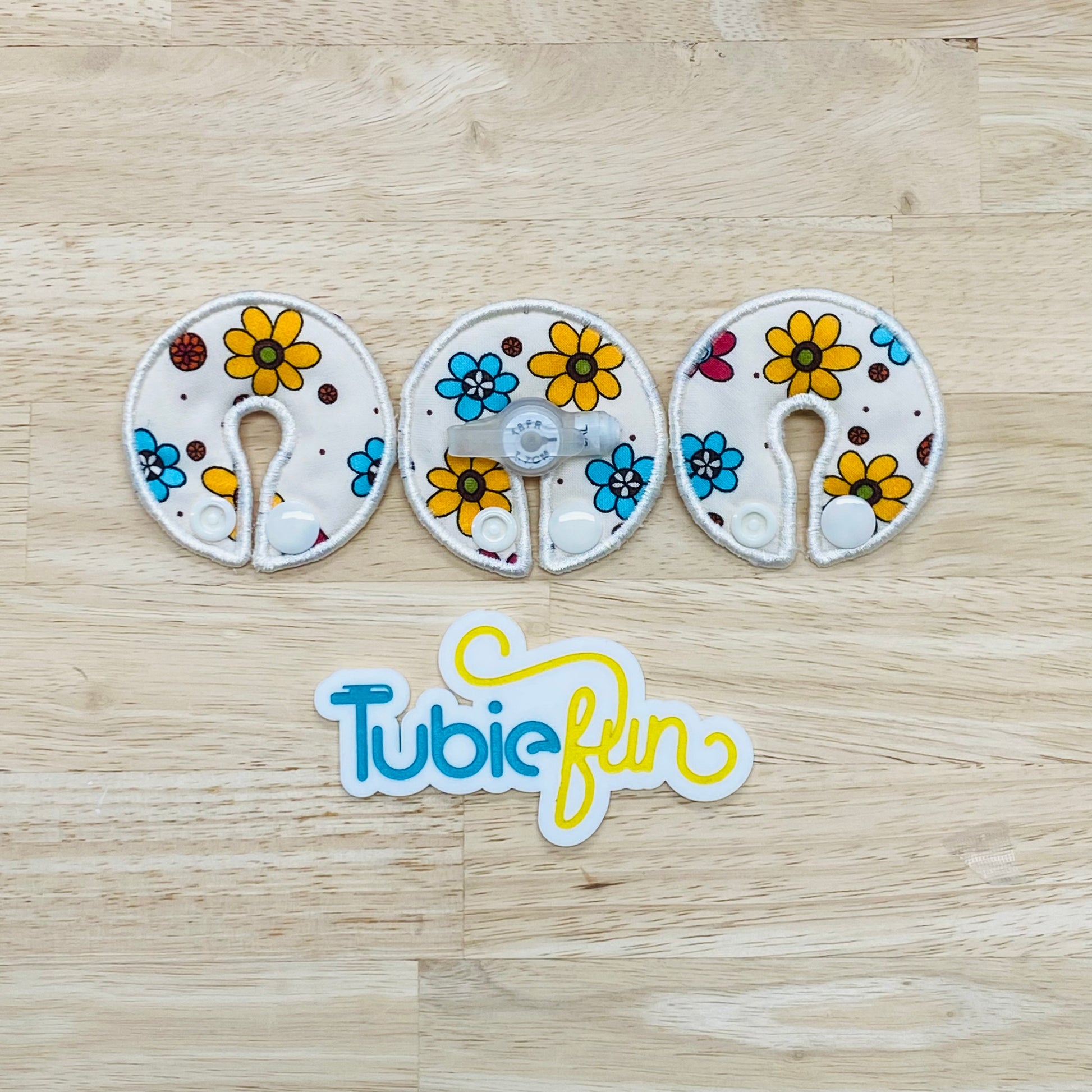 G Tube Button Pad Cover Vintage Flowers Tubie Fun