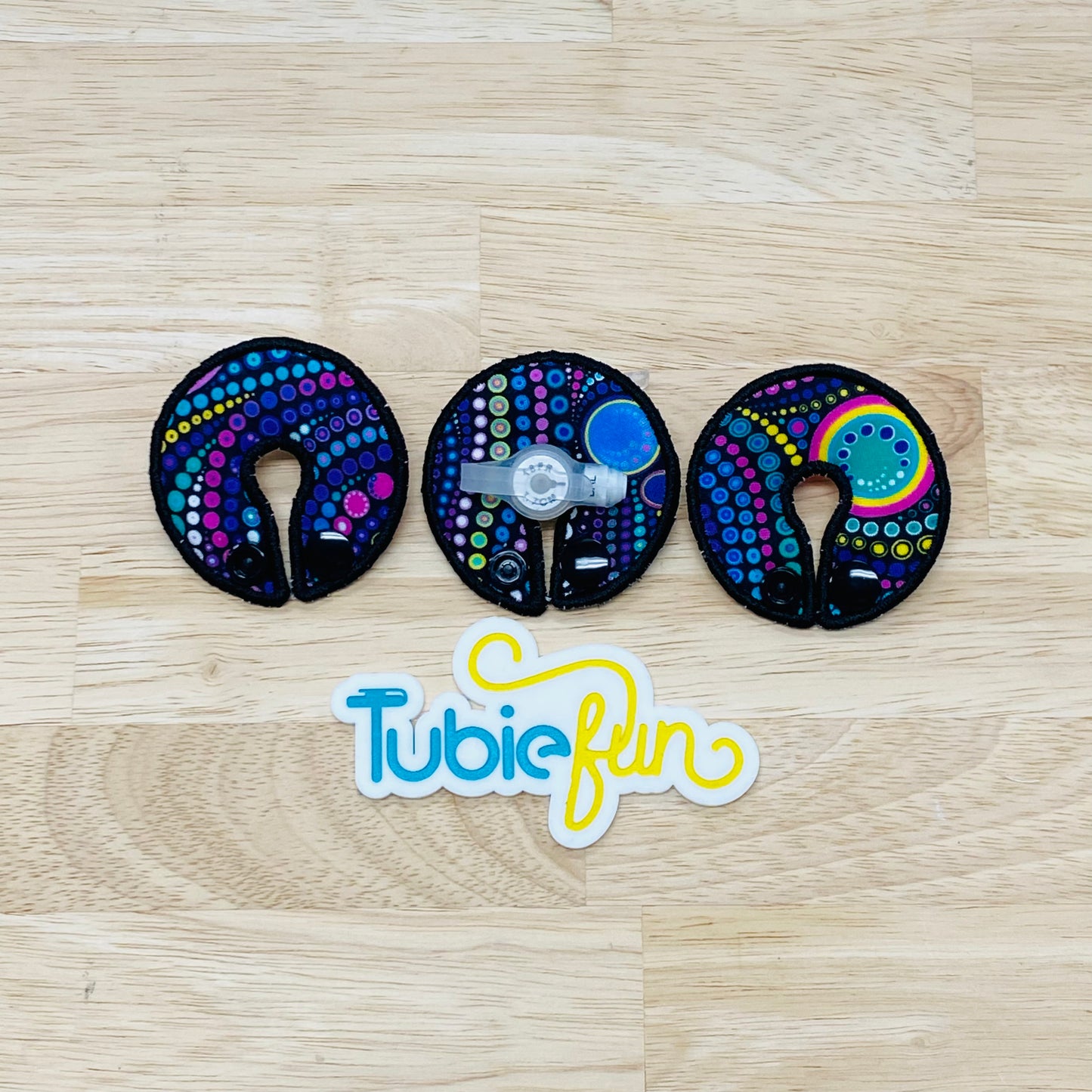G-Tube Button Pad Cover - Multicoloured Indigenous