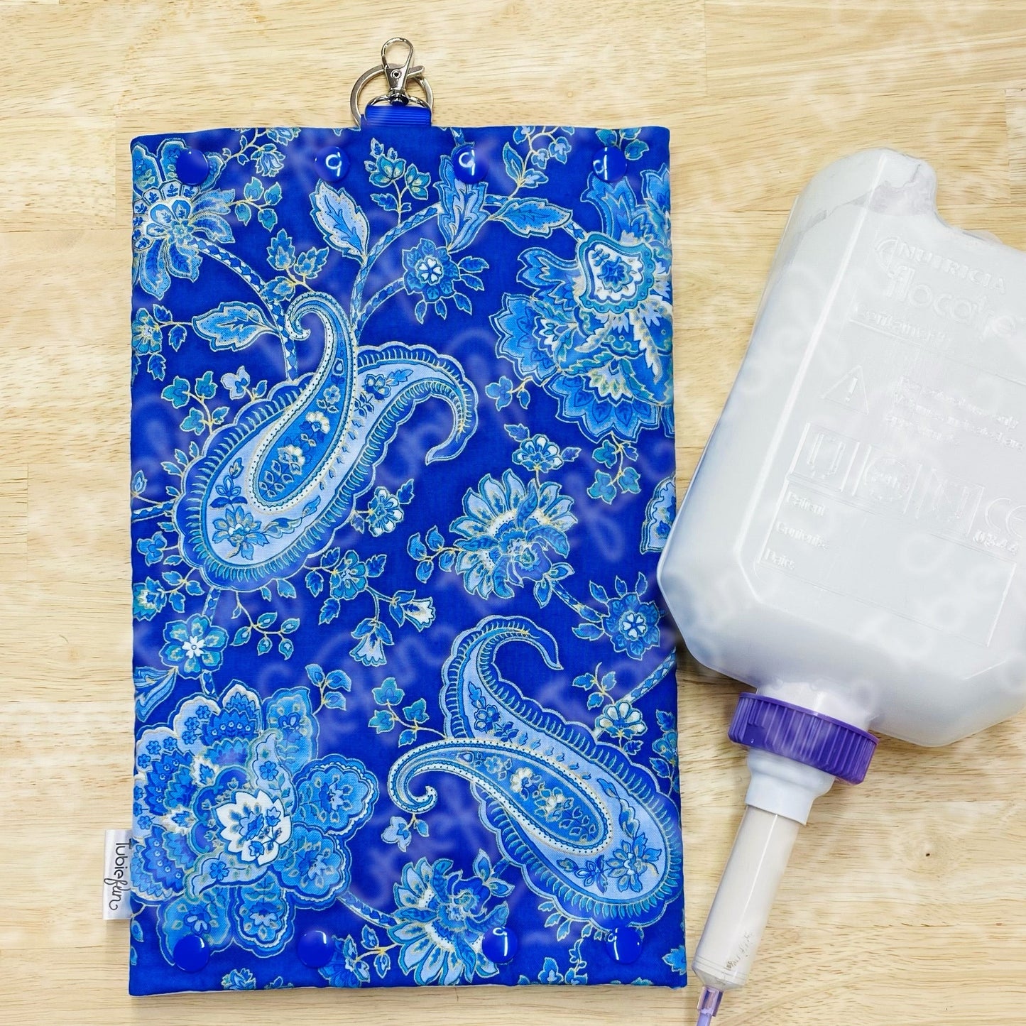 Insulated Milk Bag Suitable for 1L Flocare Bottle - Blue Paisley