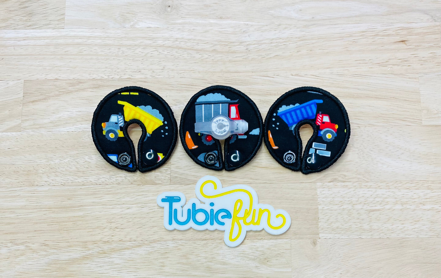 G-Tube Button Pad Cover - Constriction on Black