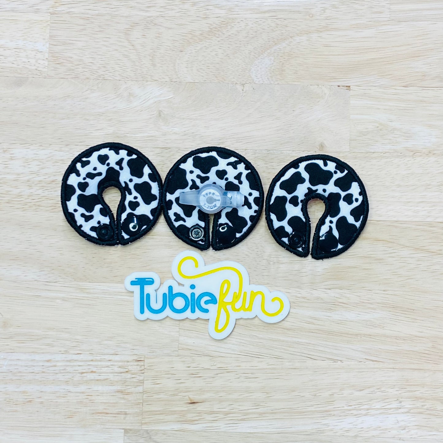 G-Tube Button Pad Cover - Cow Print