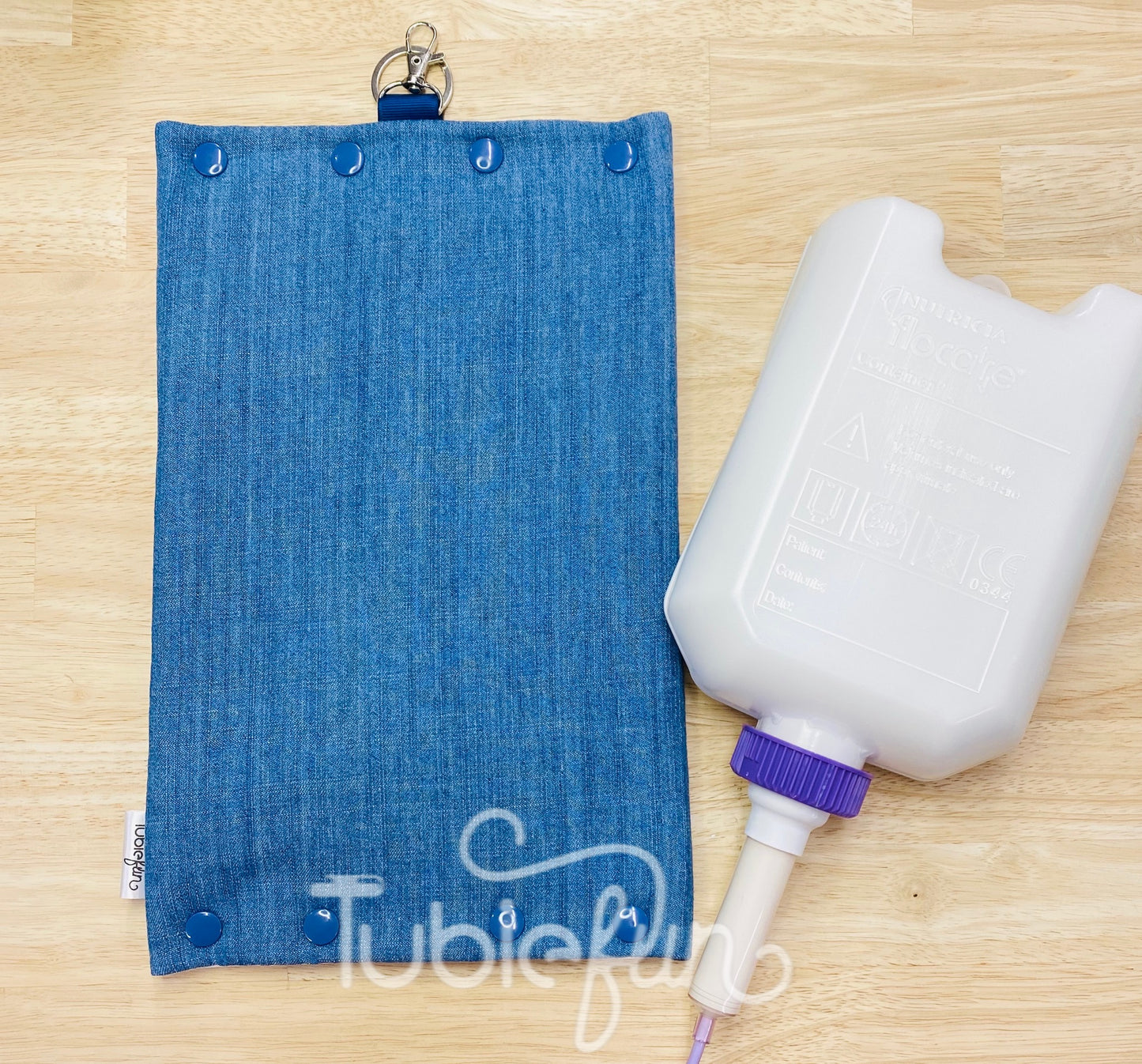 Insulated Milk Bag Suitable for 1L Flocare Bottle in Denim