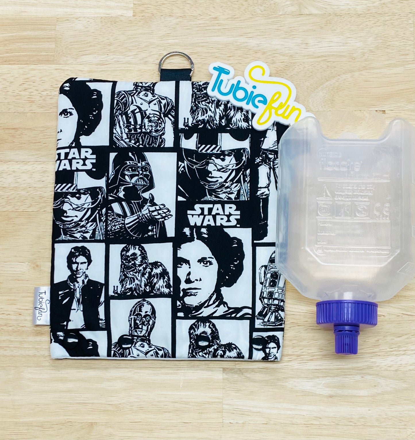 Insulated Milk Bag Suitable for 500ml Flocare Bottle in - Cartoon Rebels Black and White