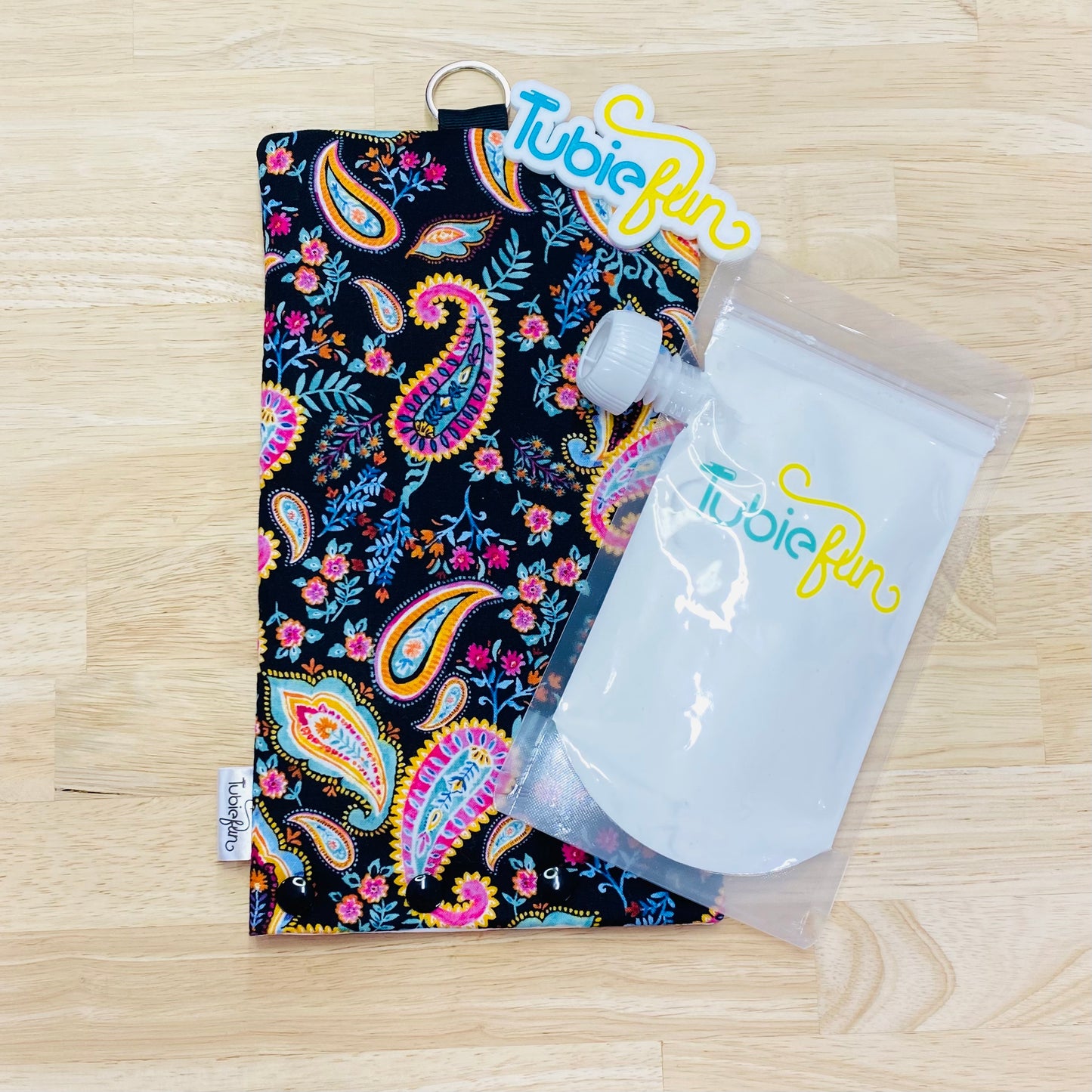 NEW Insulated Milk Bag Suitable for Tubie Fun 500ml Reusable Pouches - Paisley