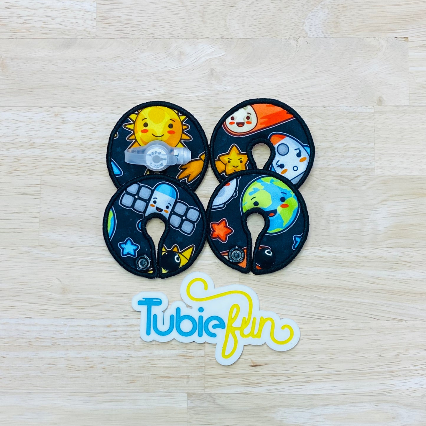 G-Tube Button Pad Cover - Space Characters