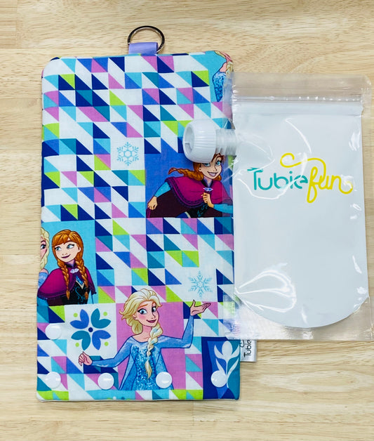 Insulated Milk Bag Suitable for Tubie Fun 500ml Reusable Pouches - Ice Princesses