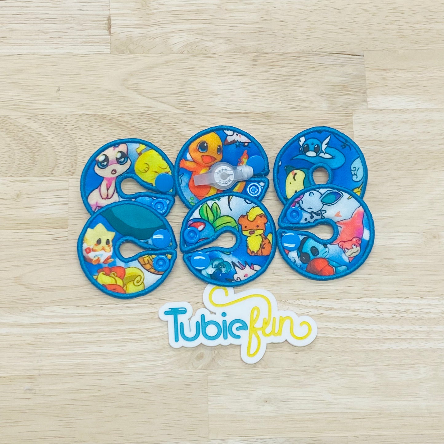 G-Tube Button Pad Cover - Pocket Monsters on Blue