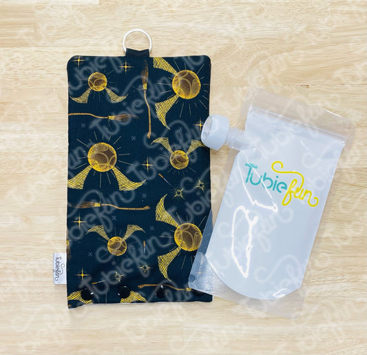 Insulated Milk Bag Suitable for OLD Z & Co Reusable Pouches - Golden Flying Ball