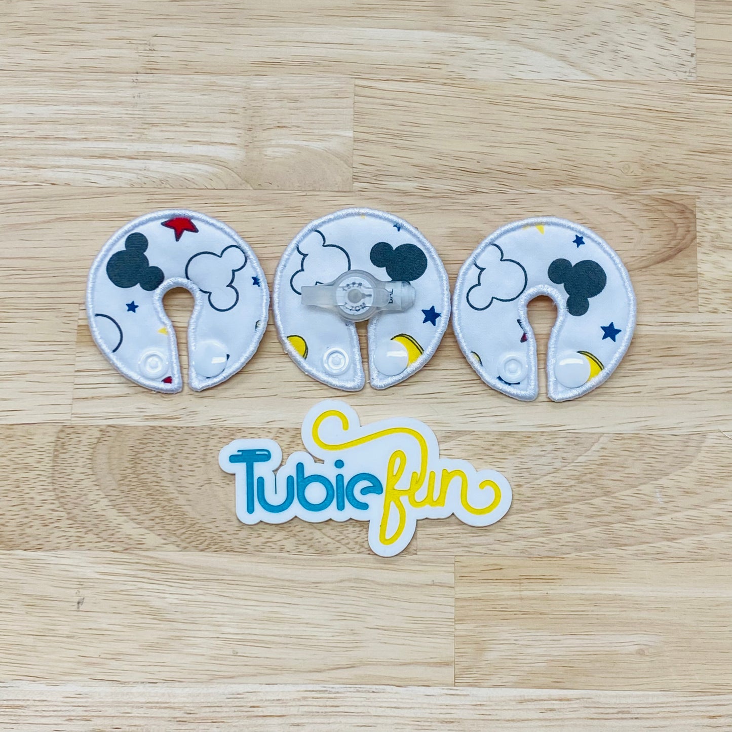 G-Tube Button Pad Cover - Mouse Outlines on White