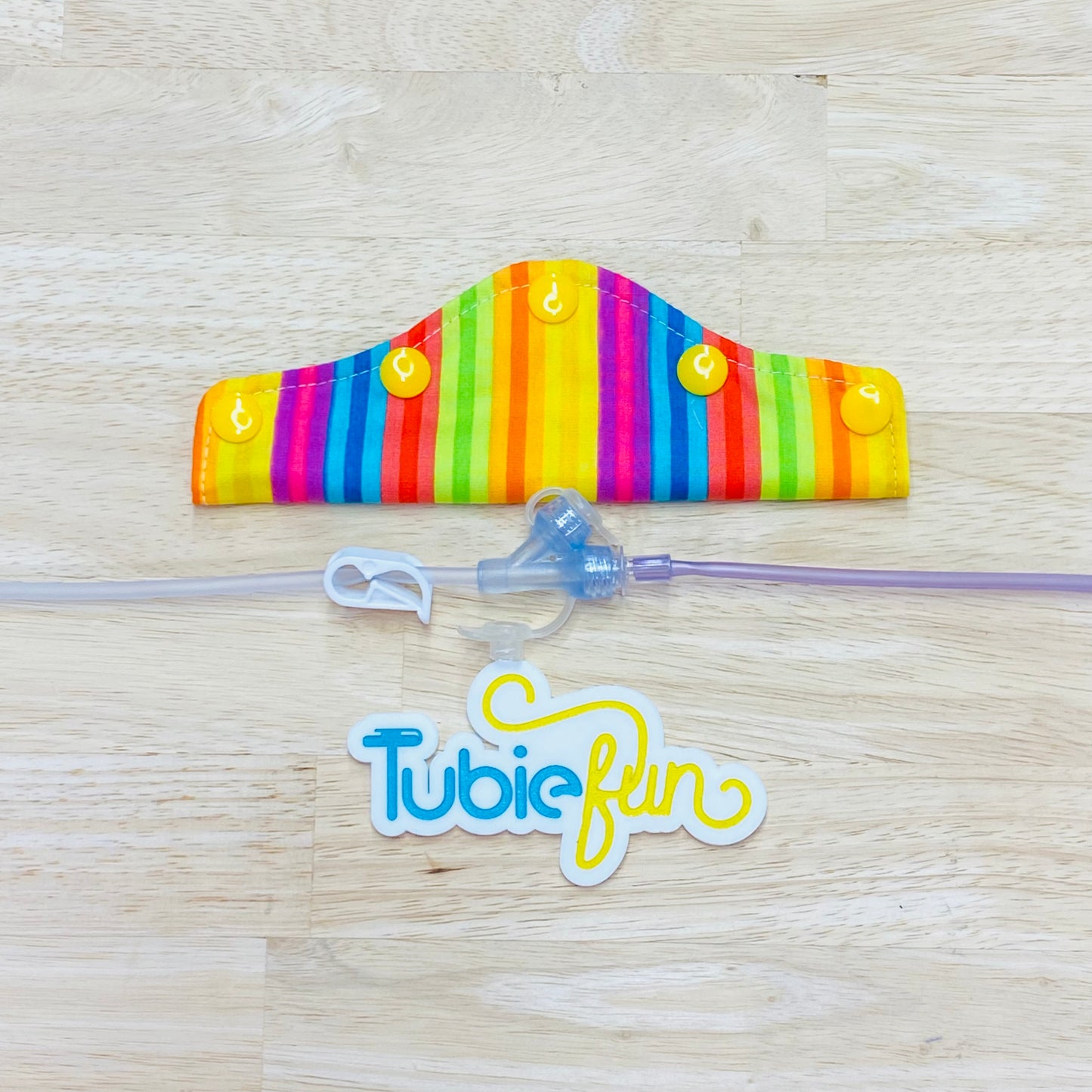 Feeding Tube Connection Cover - Coloured Stripes
